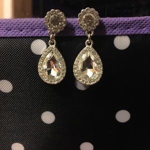 Faux diamond earrings